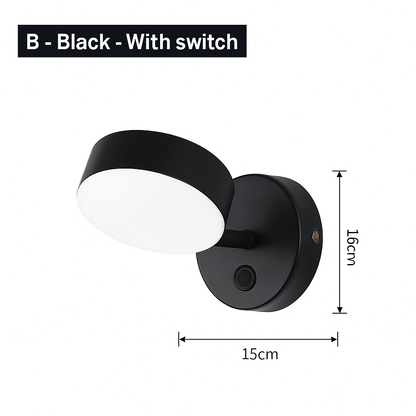 Contemporary Dual-Direction LED Wall Sconce for Bedroom Hallway Reading Nook Accent Lighting