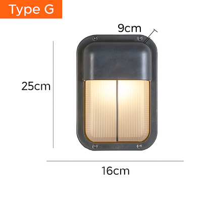 Outdoor Sconce Fixture Silver Ribbed Frosted Glass Up Down Light E27 Socket Weatherproof Porch Entryway Patio Balcony Exterior Lighting for
