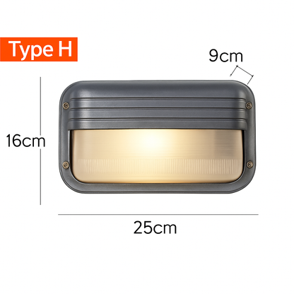 Outdoor Sconce Fixture Silver Ribbed Frosted Glass Up Down Light E27 Socket Weatherproof Porch Entryway Patio Balcony Exterior Lighting for