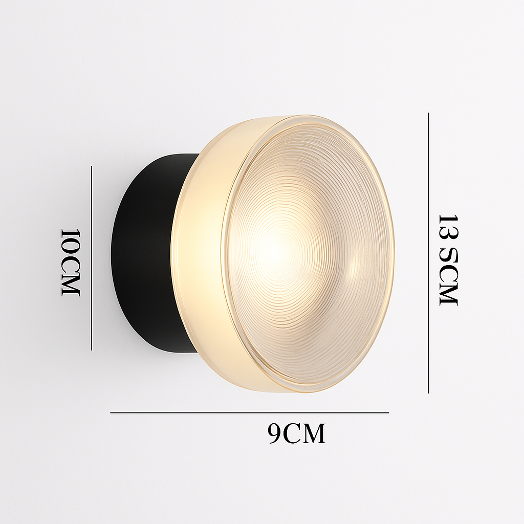 Contemporary Circle LED Wall Sconce for Hallways, Bedrooms, Bathrooms & Living Rooms