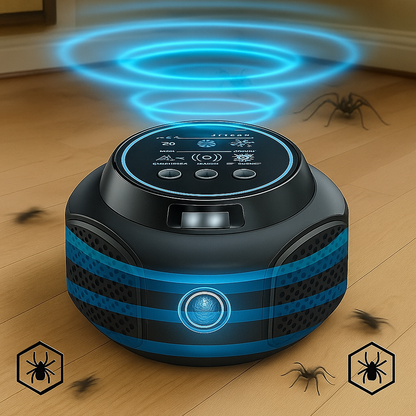 Ultrasonic Spider Repellent Plug-In for Home, Chemical-Free Pest Control Device, Safe for Kids & Pets, 3200 sq ft Coverage