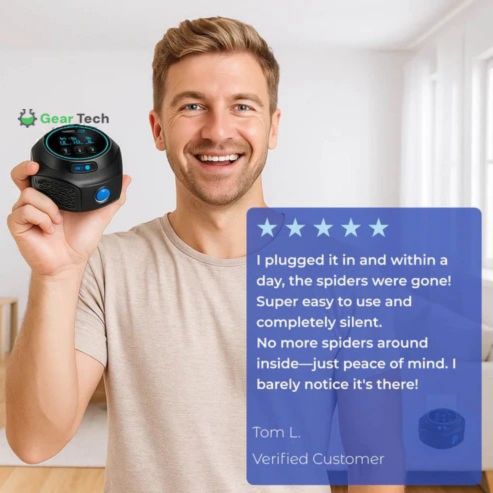 Ultrasonic Spider Repellent Plug-In for Home, Chemical-Free Pest Control Device, Safe for Kids & Pets, 3200 sq ft Coverage