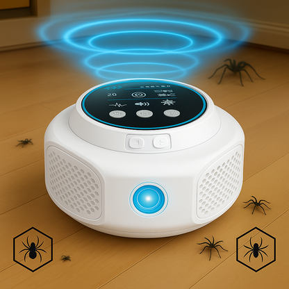 Ultrasonic Spider Repellent Plug-In for Home, Chemical-Free Pest Control Device, Safe for Kids & Pets, 3200 sq ft Coverage