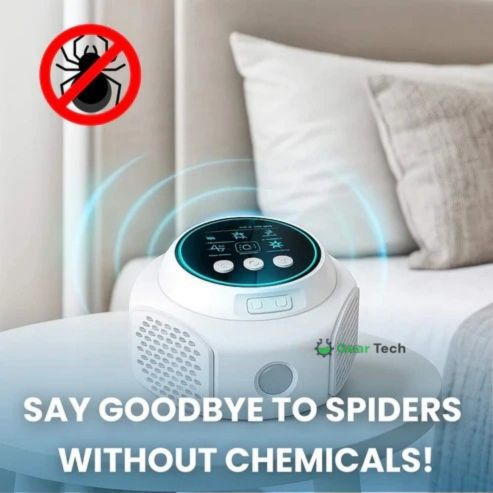Ultrasonic Spider Repellent Plug-In for Home, Chemical-Free Pest Control Device, Safe for Kids & Pets, 3200 sq ft Coverage