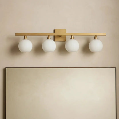 Natural Alabaster Stone Wall Sconce 4-Light Fixture Brass Frame Curved Shades Bathroom Vanity Light Dimmable Hardwired Modern Lighting