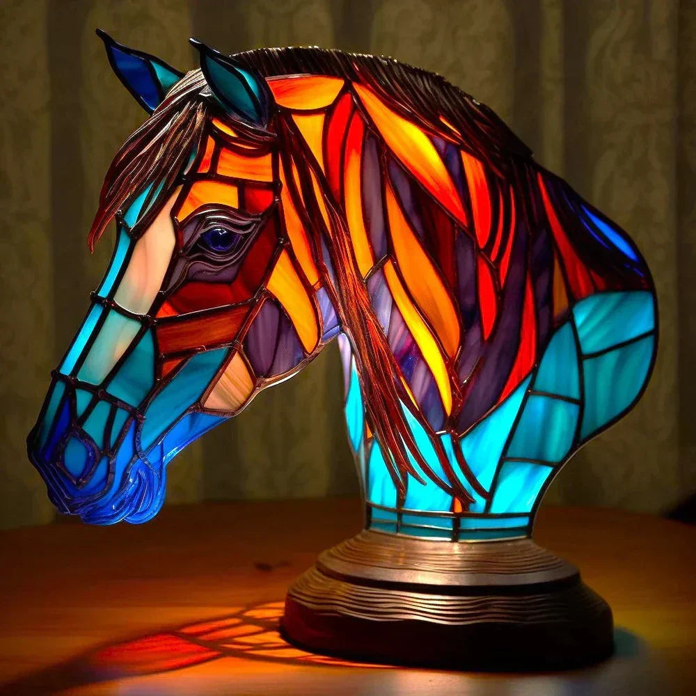 Decorative Animal Night Light Handcrafted Glass Sculpture Table Accent 12 in Tall for Bedroom Living Room Nightstand Decor 20 Wildlife