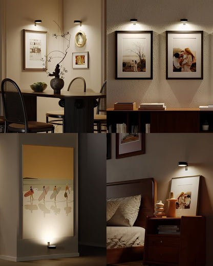 ArtLume LED Spotlight Set - Wireless Rechargeable Remote Control Spot Lights