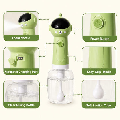 Ortekor AstroFoam Pet Bath Bubble Maker for Home Dog Baths - One-Press Dense Foam Sprayer for Less Hand-Scrubbing & Cleaner Bath Time