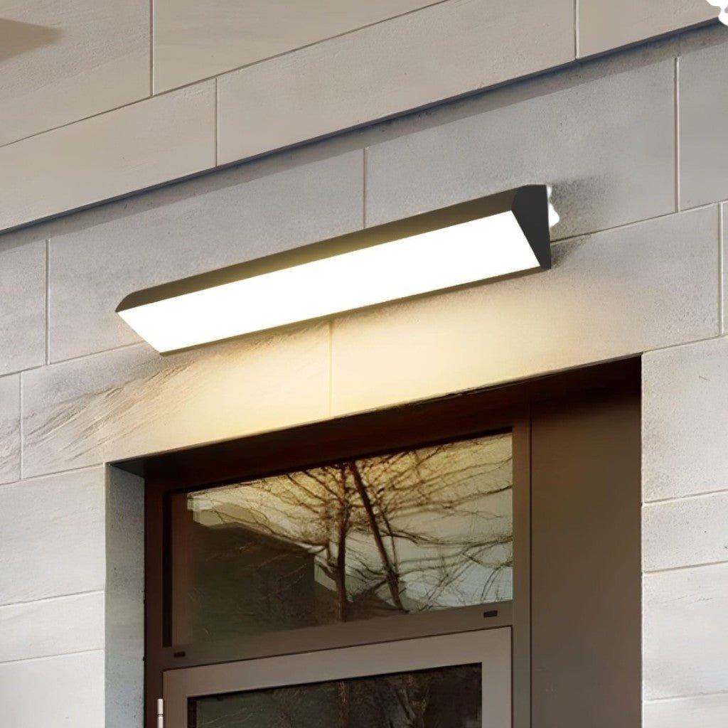 Outdoor LED Wall Sconce Hardwired Waterproof Aluminum Light Fixture for Patio Entry Garden in 4 Lengths Warm Neutral Cold White Black