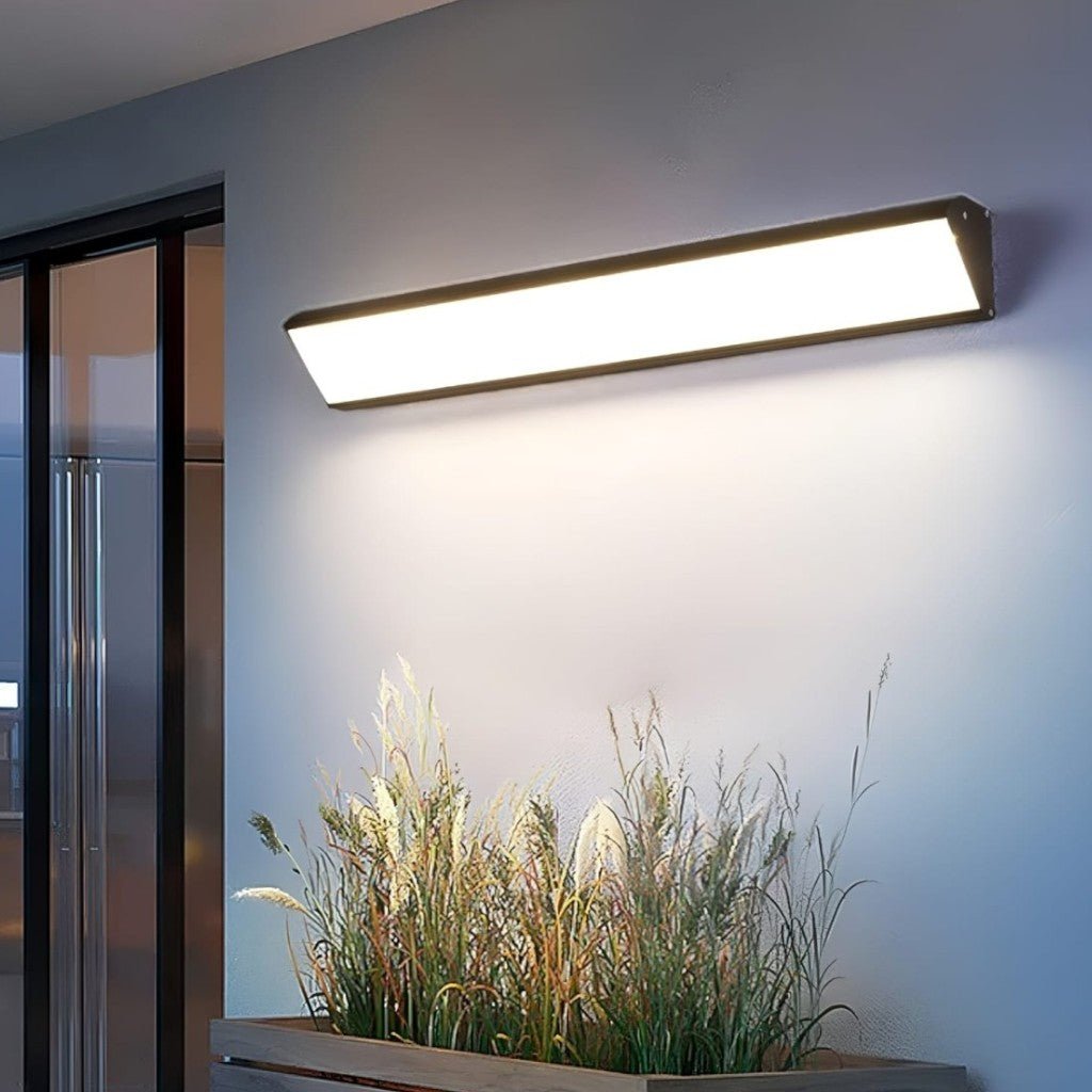 Outdoor LED Wall Sconce Hardwired Waterproof Aluminum Light Fixture for Patio Entry Garden in 4 Lengths Warm Neutral Cold White Black