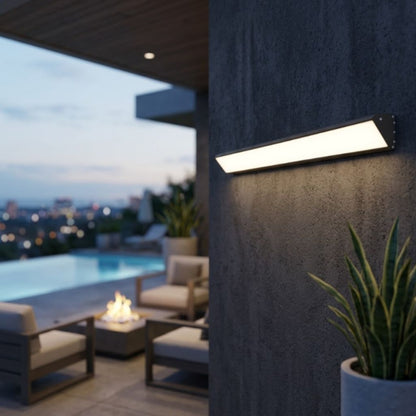 Outdoor LED Wall Sconce Hardwired Waterproof Aluminum Light Fixture for Patio Entry Garden in 4 Lengths Warm Neutral Cold White Black