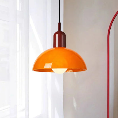 Glass Bowl Ceiling Fixture 10-12 Inch LED Overhead Luminaire White Orange Green Room Lighting Kitchen Island Hallway Contemporary Hardwired