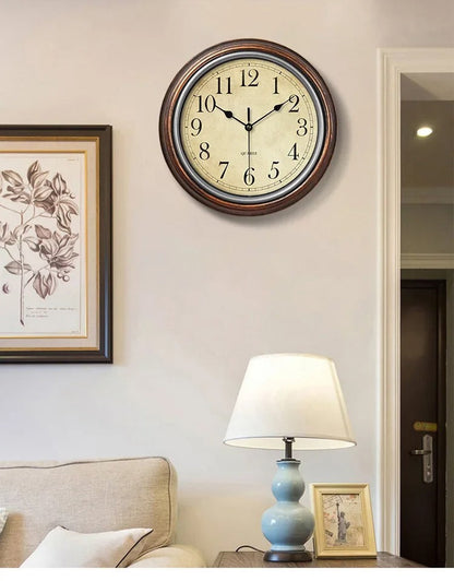 Classic Wooden Wall Clock with Silent Movement & Timeless Design | Perfect Home Decor