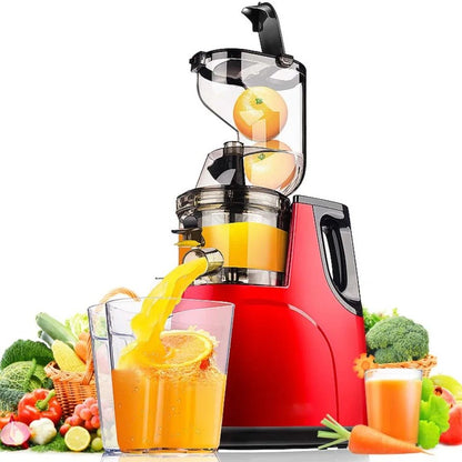 Electric Whole Fruit Juicer Machine with 3.5 in Wide Chute for Apples Carrots Celery – Automatic Pulp Separator for Fresh Vegetable Juice