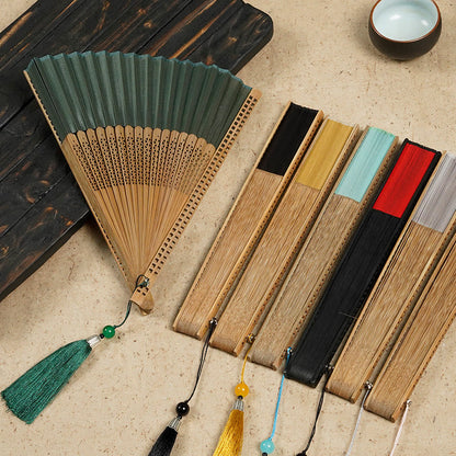 Silk Bamboo Hand Fan – Folding Oriental Style Accessory for Weddings, Parties & Summer Cooling – Lightweight Portable Fan with Elegant