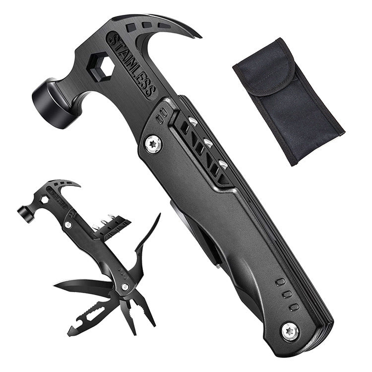 Compact Utility Hammer with 19 Built-In Tools for Home Repair, Camping, DIY Projects & Emergency Kits