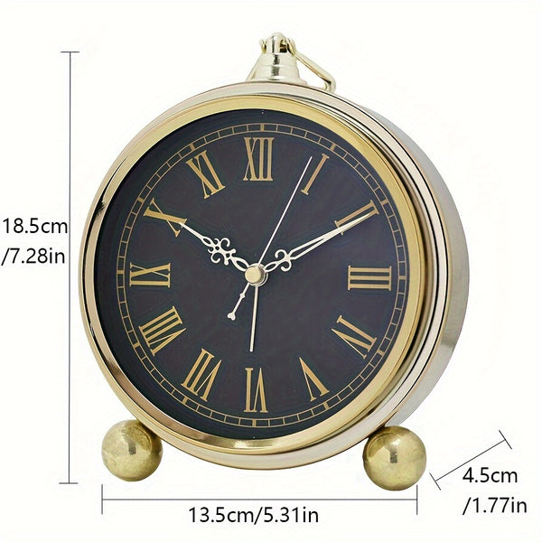 Timeless European-Style Silent Desk Clock for Peaceful Spaces