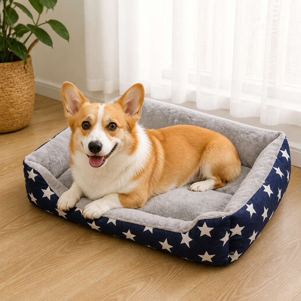 Ortekor Blue Star Easy-Clean Polyester Dog Mat