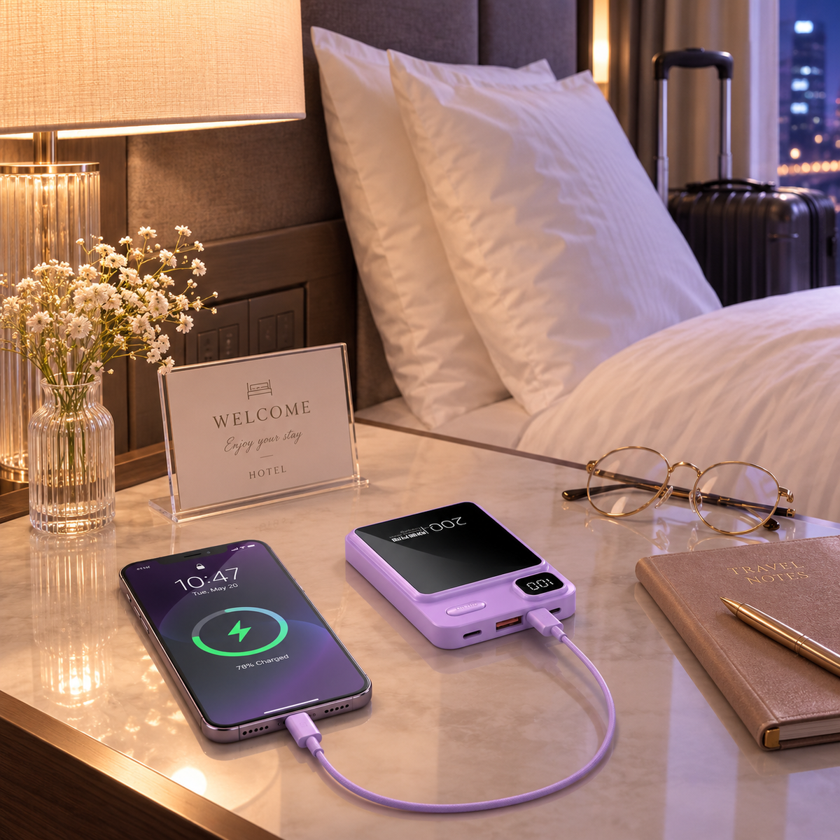 Ortekor Best Power Bank | Best Portable Charger with Inductive Charging & Digital Display
