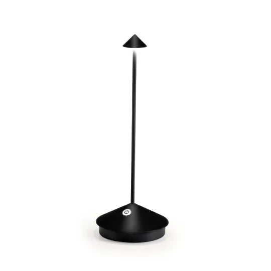Cordless LED Accent Light 12 in Tall Rechargeable Battery Powered Dimmable Warm Glow Metal Construction Patio Dining Bedside Use