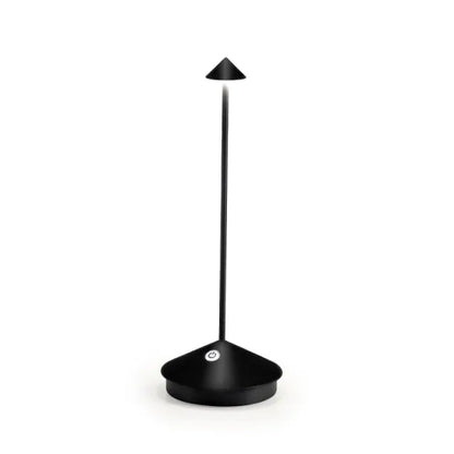 Cordless LED Accent Light 12 in Tall Rechargeable Battery Powered Dimmable Warm Glow Metal Construction Patio Dining Bedside Use