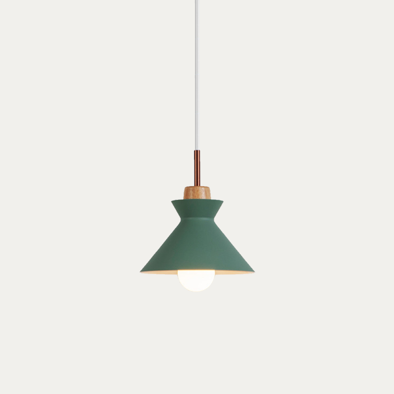 Wooden Hanging Light Fixture 11 inch E27 Socket Modern Nordic Ceiling Lamp for Bedroom Living Room Dining Area Kitchen Island Entryway Hallw