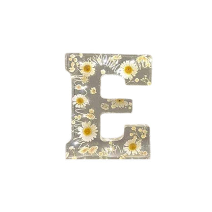 LED Letter Night Light with Real Dried Flowers in Resin – Personalized Illuminated Décor Accent for Bedroom, Nursery & Living Room