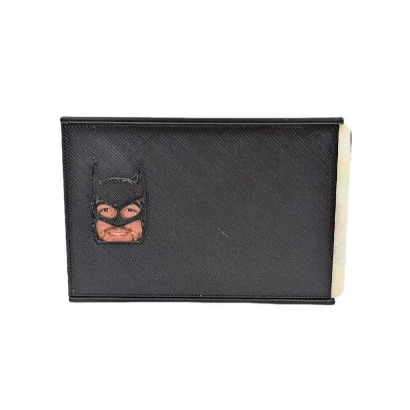 Superhero Mask ID Card Holder Cover for Driver License Credit Card Novelty Accessory for Work Office Social Events Conversation Starter Gift