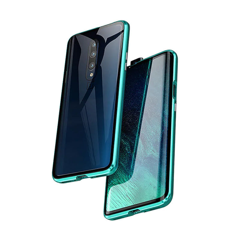 Magnetic Tempered Glass Phone Case for Samsung Galaxy with Dual-Sided Protection and Self-Locking Closure
