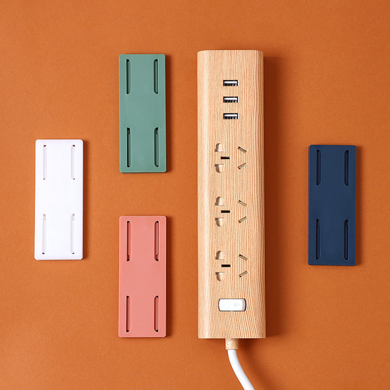 Wall-Mount Adhesive Holders for Power Strips & Routers - Peel & Stick Cable Organizer Clips - Set of 10 for Home Office & Kitchen
