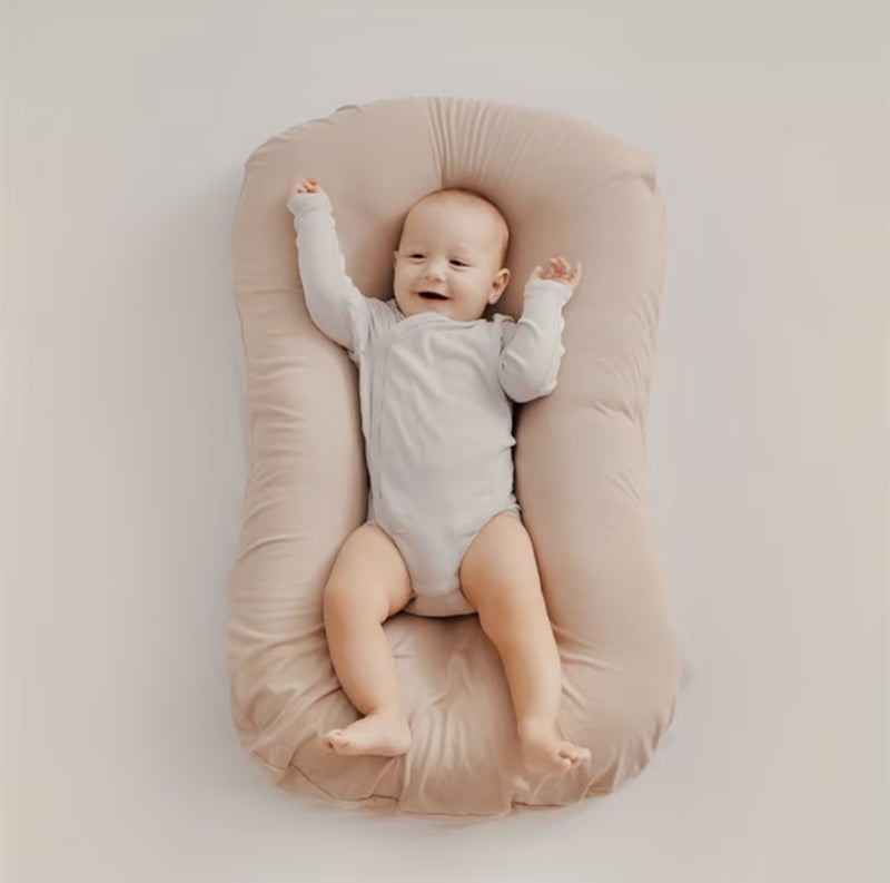 Infant Head Support Cushion with Breathable Cotton Blend – Portable Positioner for Newborns & Babies