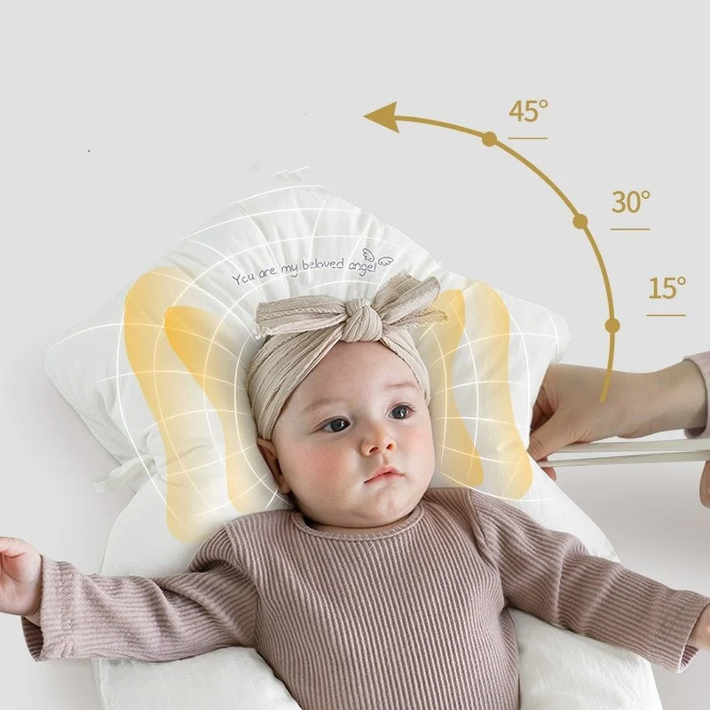 Baby Sleep Pillow Hypoallergenic Infant Neck Support Cushion 0-2 Years Ergonomic Head Positioner for Newborns