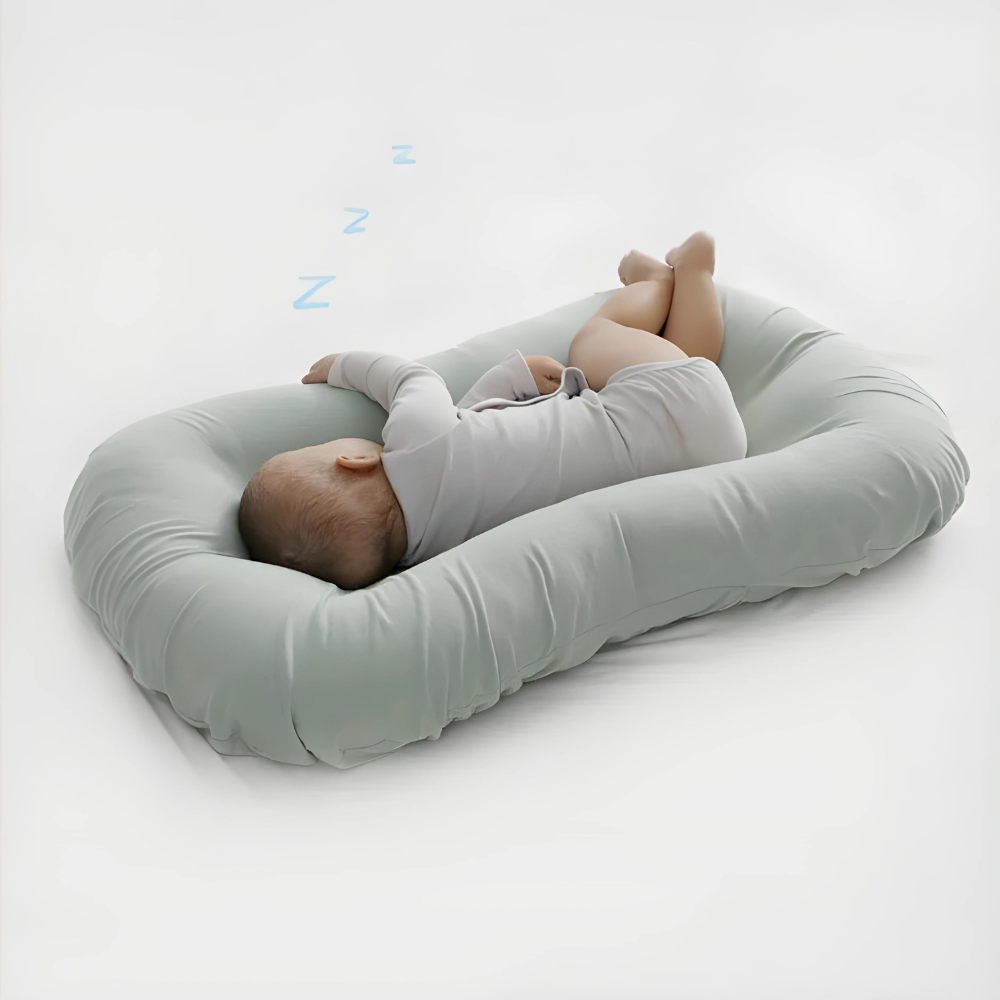 Infant Head Support Cushion with Breathable Cotton Blend – Portable Positioner for Newborns & Babies