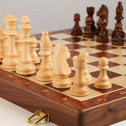 Pryden Wooden Chess Set - Solid Wood, Elegant Design