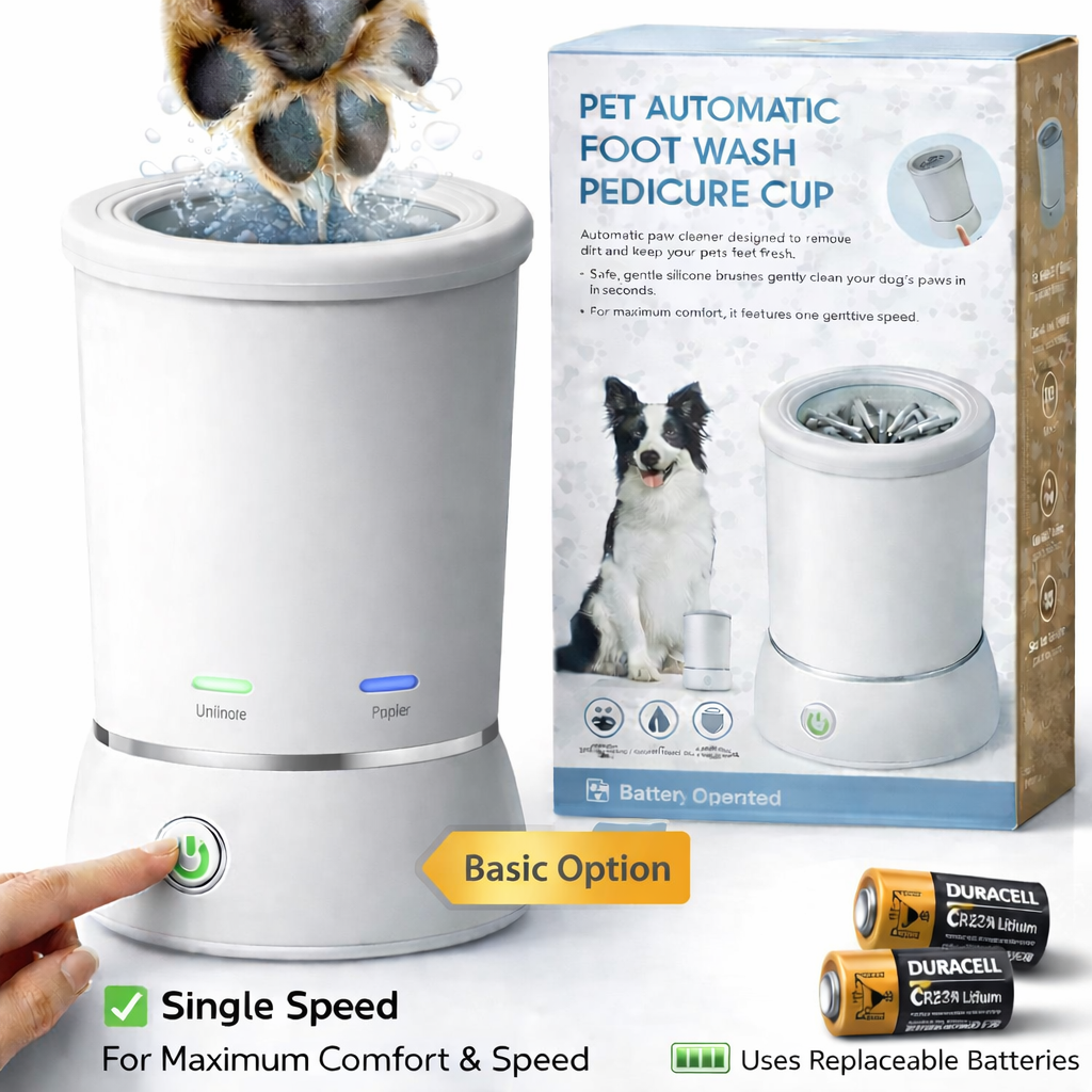 PawLuxe™ Pro — Electric Paw Cleaner & Massager