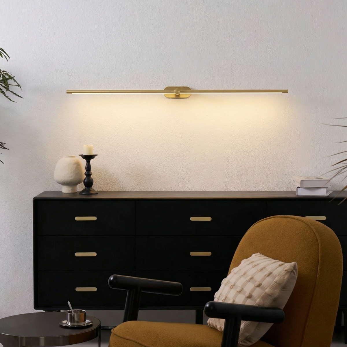 LED Vanity Light Bar for Bathroom Mirror – Minimalist Metal Wall Sconce with Warm White Lighting