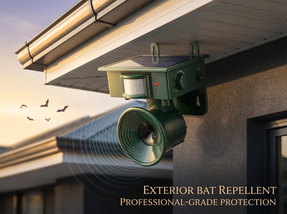 Ortekor Solar Powered Ultrasonic Bat Repellent | Humane Deterrent for Effective Wildlife Management