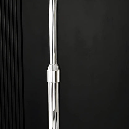 Overarching Chrome Floor Lamp with Dome Shade 71 in E27 Socket Foot Switch