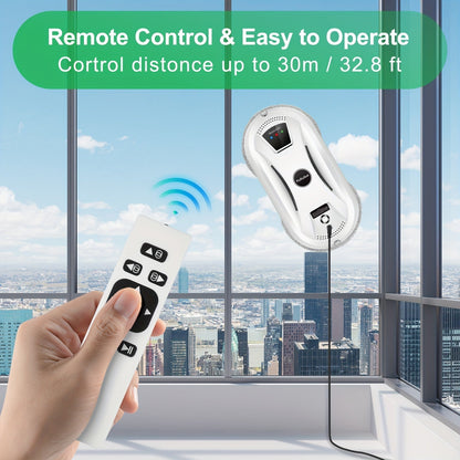 Robotic Window Cleaner with Remote Control for Glass Doors, Mirrors & Windows