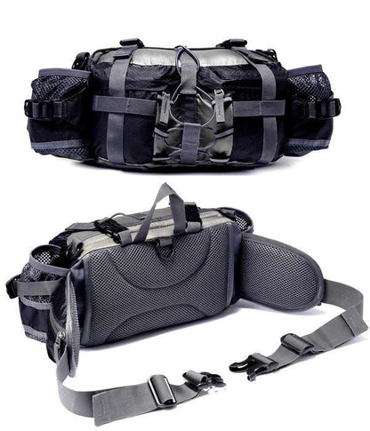 Lightweight Waterproof Running Belt Bag with Bottle Holders for Hiking, Jogging & Travel