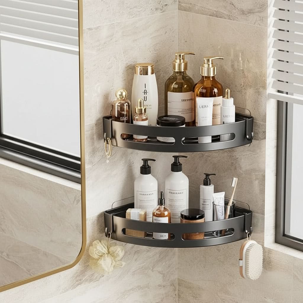 STORAVEX – No Drill Adhesive Shower Shelf Organizer