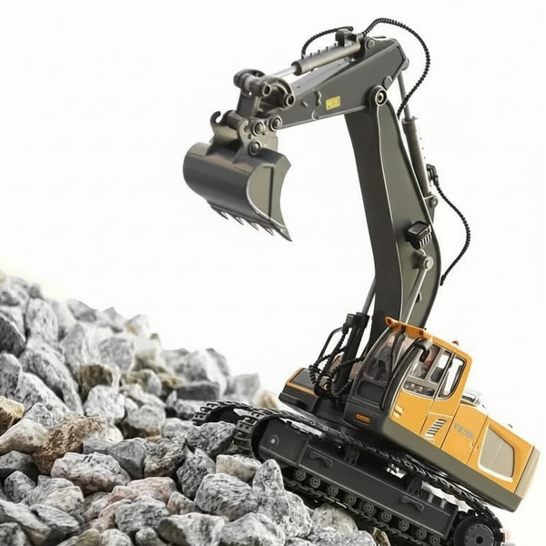DIGGERX – Remote Controlled Excavator Toy with Movable Arm and 2.4GHz RC Digger for Realistic Construction Play