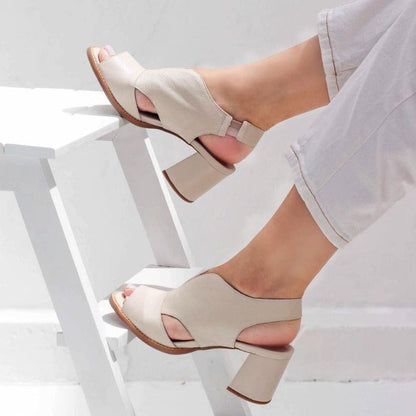 Women's Block Heel Open Toe Sandals for Work & Special Occasions Cushioned Footbed Stable Heel Dressy Evening Shoe