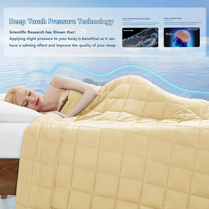 Cozy Comfort | Weighted Blanket with Cooling Microfiber | All-Season Softness for Ultimate Relaxation