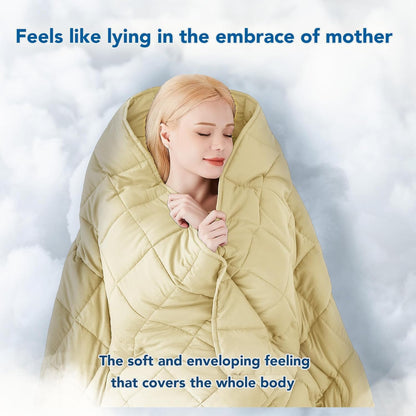 Cozy Comfort | Weighted Blanket with Cooling Microfiber | All-Season Softness for Ultimate Relaxation