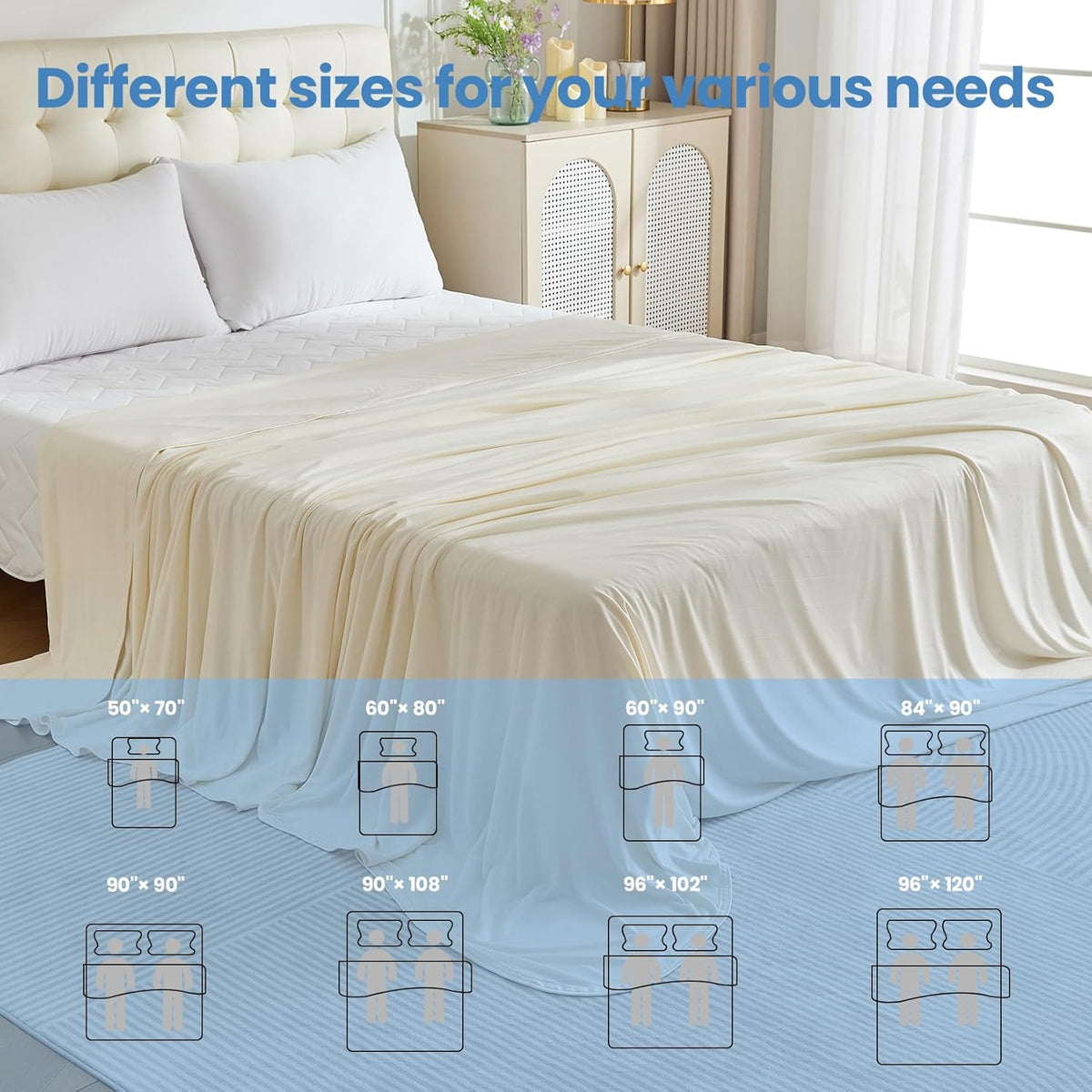 Cooling Blanket Collection | Soft Lightweight Summer Blanket for Hot Sleepers | Ideal for Night Sweats on Bed or Couch