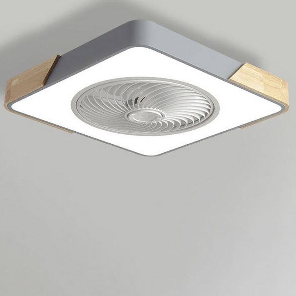 Enclosed LED Ceiling Fan with Light – 6-Speed Remote Control Fan for Bedroom, Living Room & Kids' Rooms