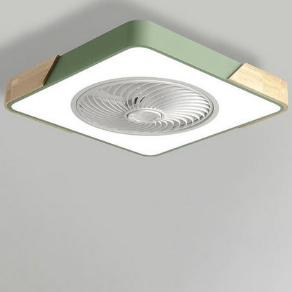 Enclosed LED Ceiling Fan with Light – 6-Speed Remote Control Fan for Bedroom, Living Room & Kids' Rooms