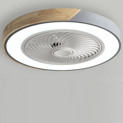 Enclosed LED Ceiling Fan with Light – 6-Speed Remote Control Fan for Bedroom, Living Room & Kids' Rooms