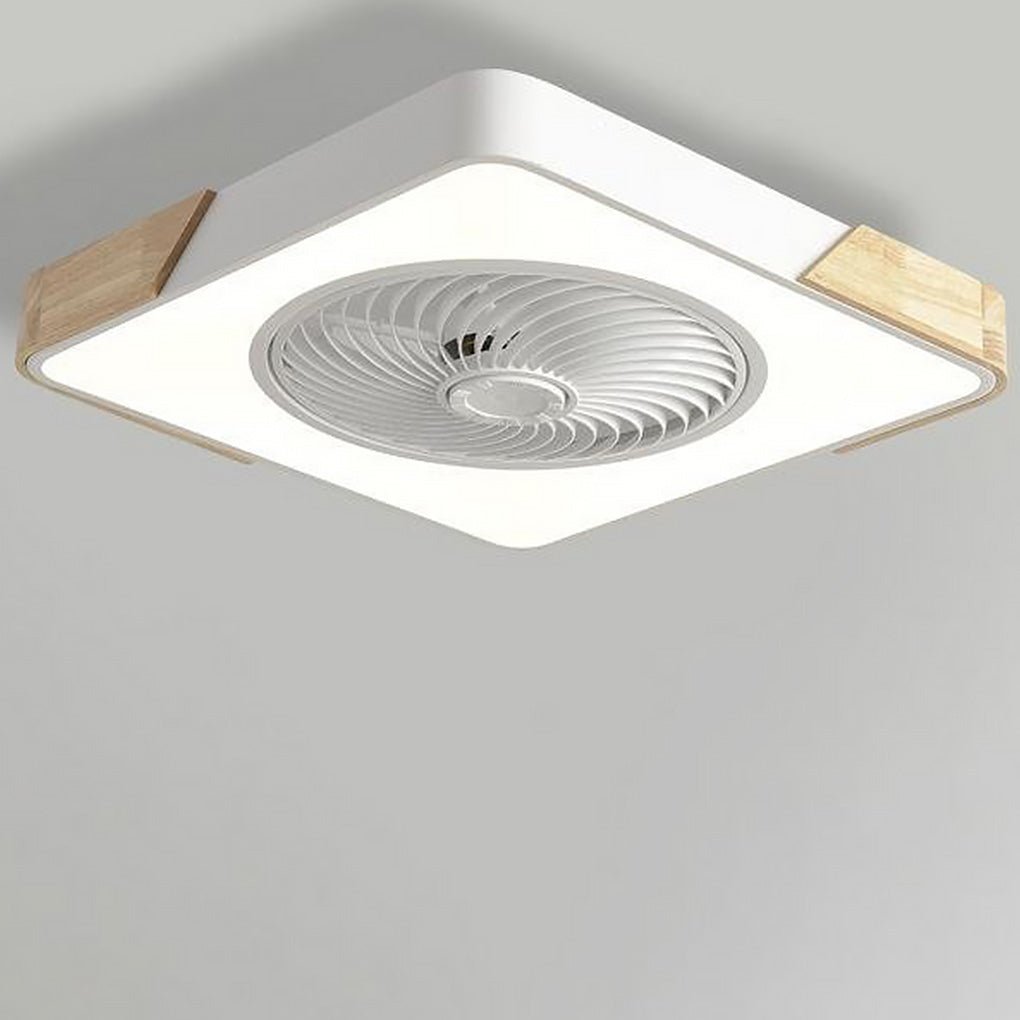 Enclosed LED Ceiling Fan with Light – 6-Speed Remote Control Fan for Bedroom, Living Room & Kids' Rooms